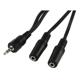 Jacket Audio Splitter 1 x 3,5 - 2 x 3,5 Jacket 0,2M