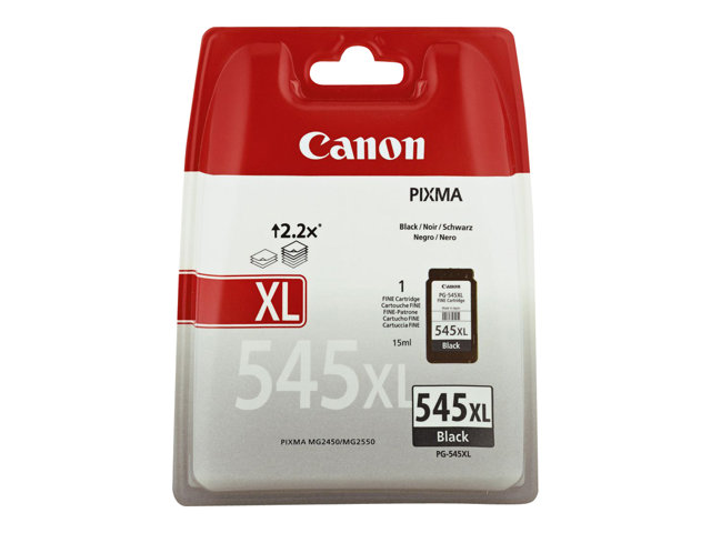 Canon PG-545XL - Hoog rendement - zwart - origineel - blister met beveiliging - inktcartridge - voor PIXMA iP2850, MG2450, MG2550, MG2555, MG2950, MG2950S, MX495