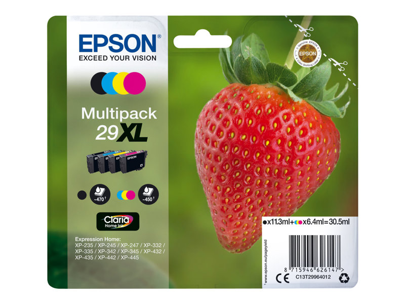 Epson 29XL Multipack - 4 - hoge capaciteit - zwart, geel, cyaan, magenta - origineel - inktcartridge