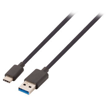 USB 3.0 kabel C male - A male 1.00 m zwart