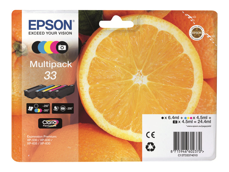 Epson 33 Multipack - 5 - zwart,geel,cyaan,magenta,fotozwart - origineel - inktcartridge