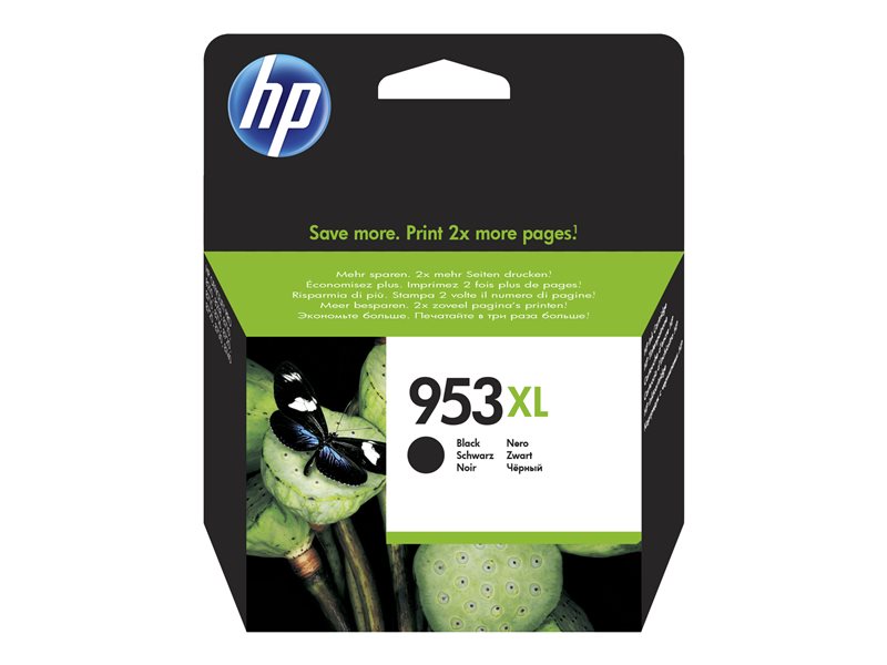 HP 953XL - hoog rendement - zwart - origineel - inktcartridge