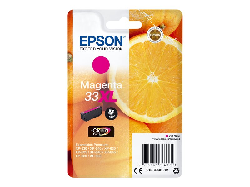 Epson 33XL - XL grootte - magenta - origineel - inktcartridge