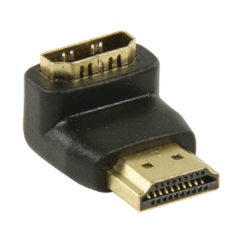 Valueline High Speed HDMI met Ethernet Adapter 90° Haaks HDMI-Connector - HDMI Female Zwart