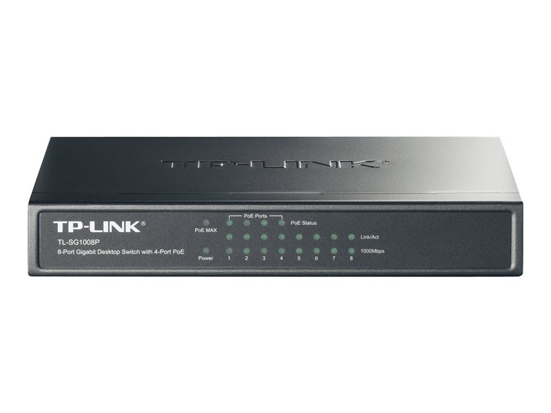 TP-LINK TL-SG1008P - switch - 8 poorten - onbeheerd 4x POE 53w