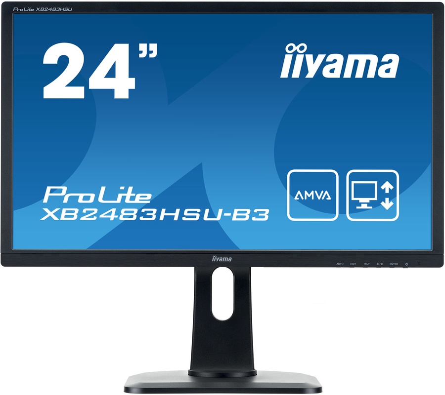 IIYAMA XB2483HSU-B3 24 inch FHD A-MVA  4ms 1920x1080 HDMI, VGA, DisplayPort