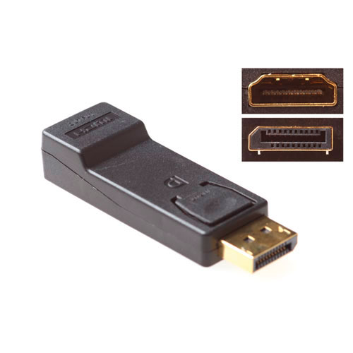 ACT verloop DisplayPort  Male - HDMI-Uitgang Zwart Adapter