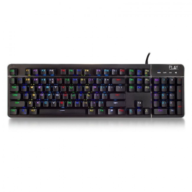 Ewent Play PL3350 Gaming Mechanisch Toetsenbord met RGB-verlichting, USB, QWERTY Layout (NL)