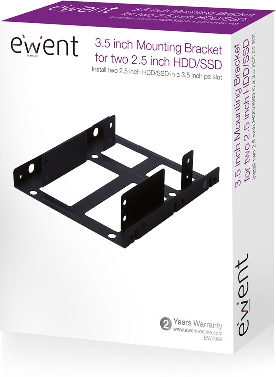 Ewent EW7006 3.5 inch Bracket voor twee 2.5 inch HDD/SSDs