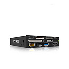 IcyBox 6-in-one Zwart Plastic USB 3.0 3,5