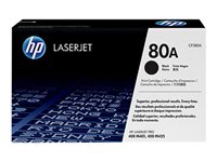 HP 80A - CF280A - toner cartridge - 1 x black - 2700 pages - for LaserJet Pro 400, 400 M401a, 400 M401d, 400 M401dn, 400 M401dne, 400 M401dw, 400 M401n